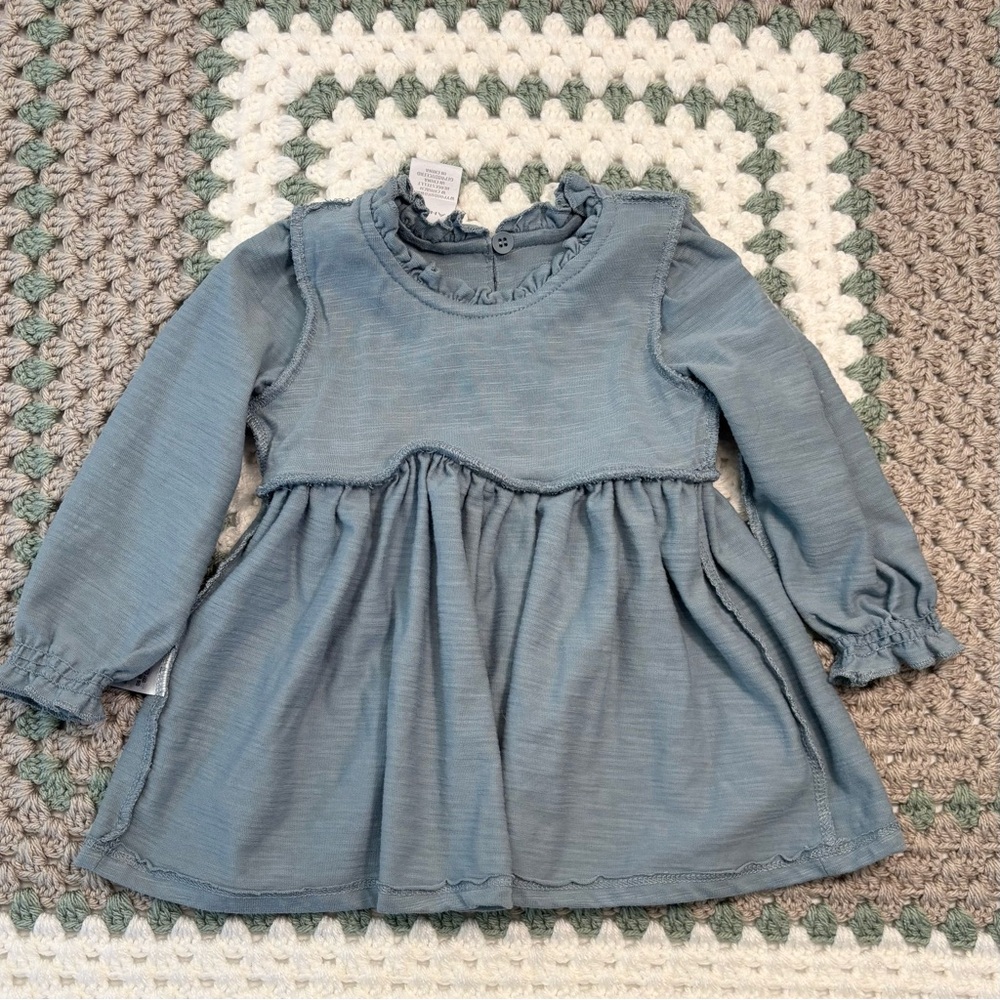 Like New Tahari Teal Baby Dress, Sz 24 M, Fit & Flare, Long Sleeve - Picture 13 of 14